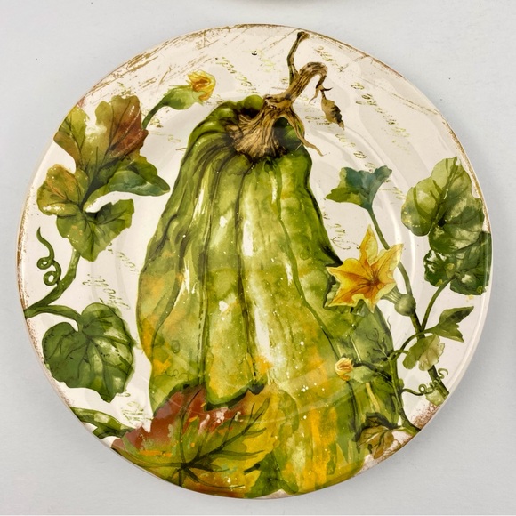 Pier 1 Pumpkin Patch 8.75 In Plates Set of 4, Autumn Thanksgiving Dinnerware - Picture 2 of 10